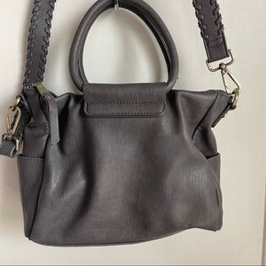 Anthropologie Antik Kraft grey leather handbag